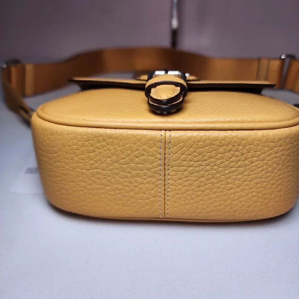 NWT Coach CP001 Amelia Small Saddle Bag Corn Flower HONEYCOMB Yellow